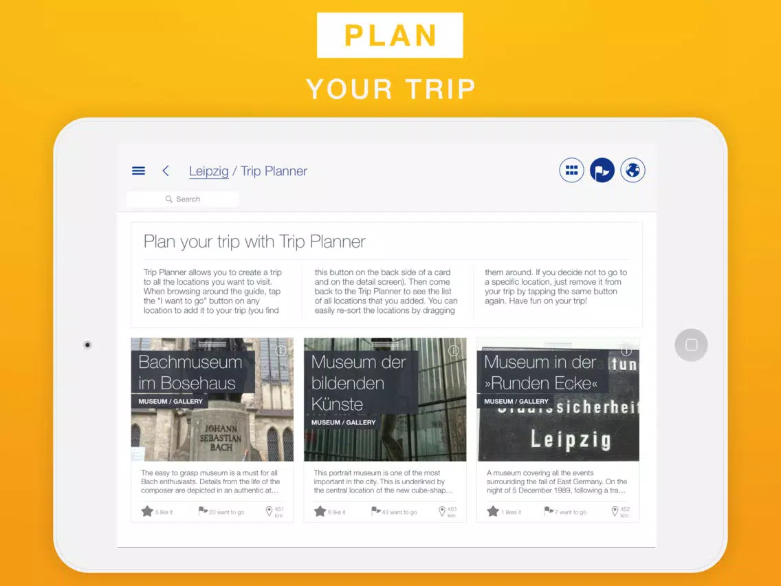 Leipzig - Travel Guide & Offline Map iPad Screenshots