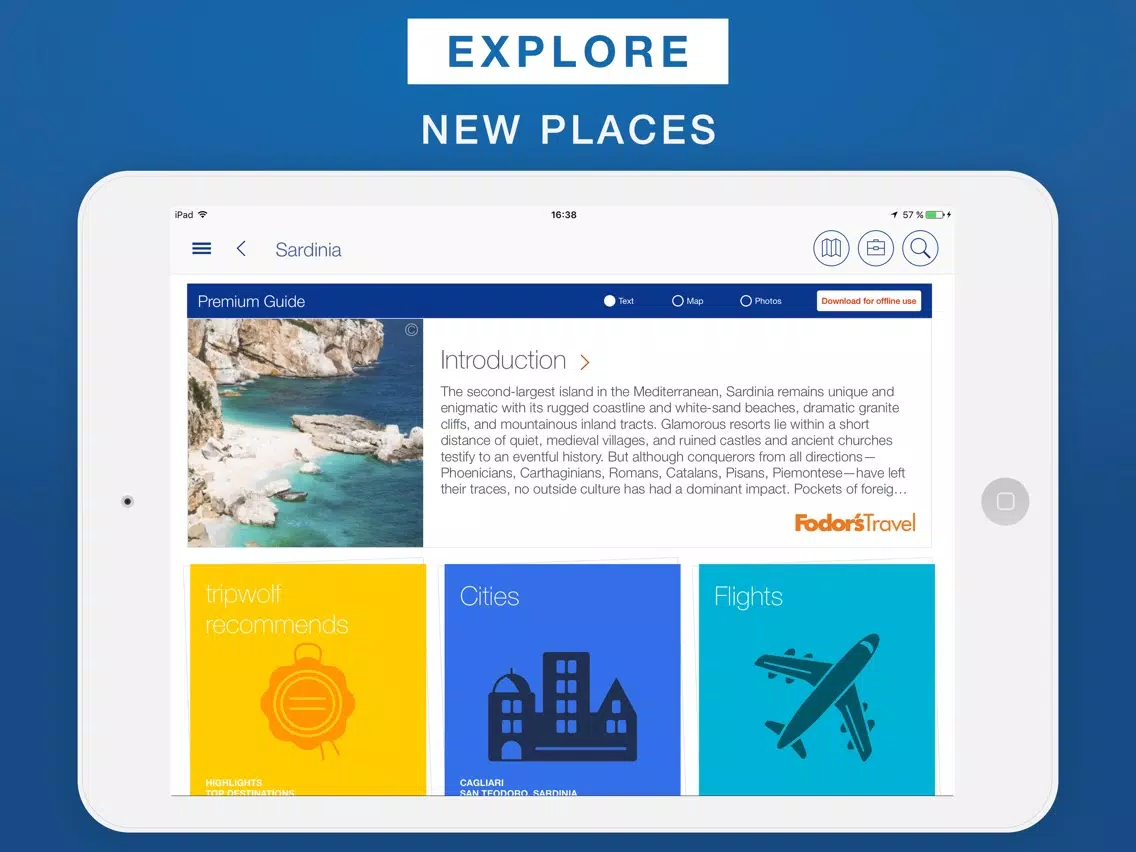Sardinia - Travel Guide & Offline Map iPad Screenshots