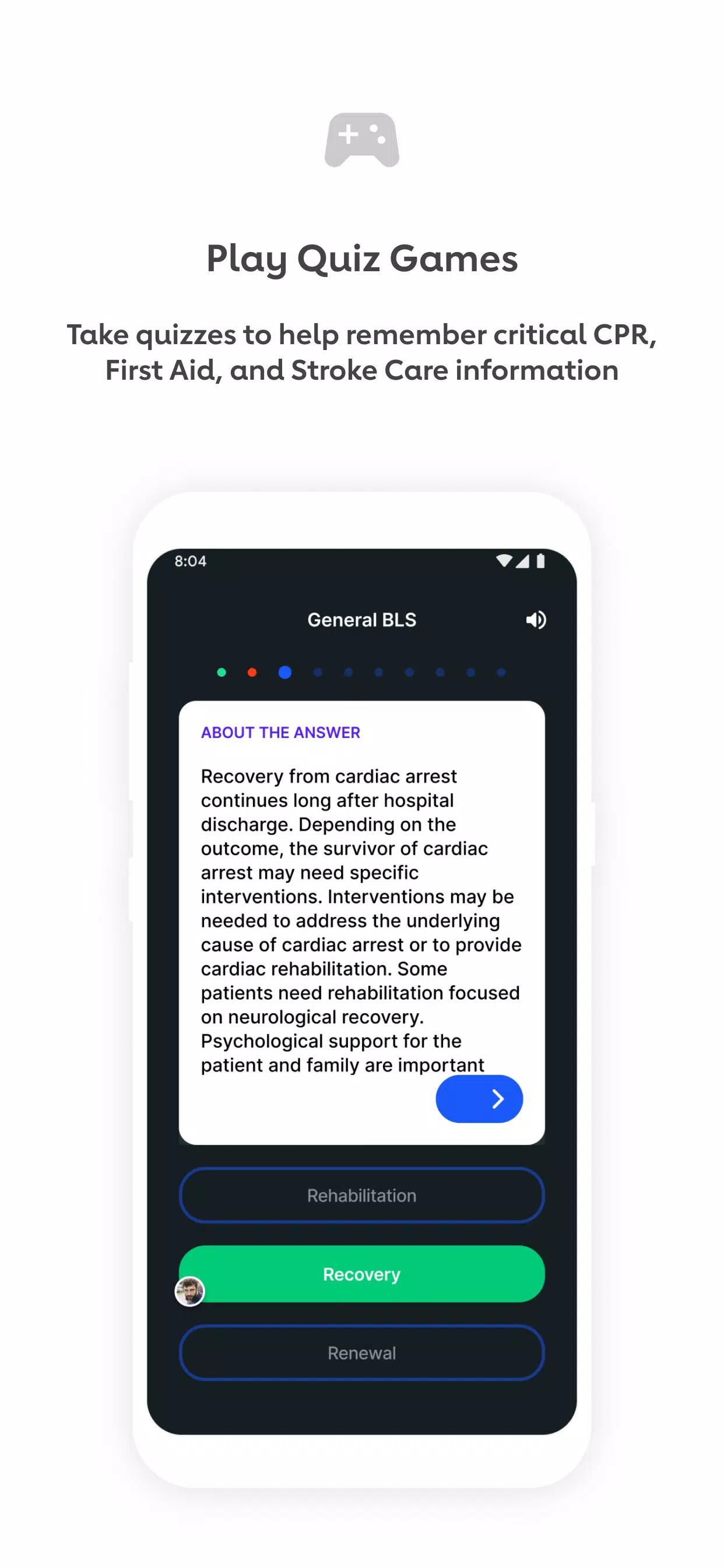AHA Knowledge Booster Screenshots