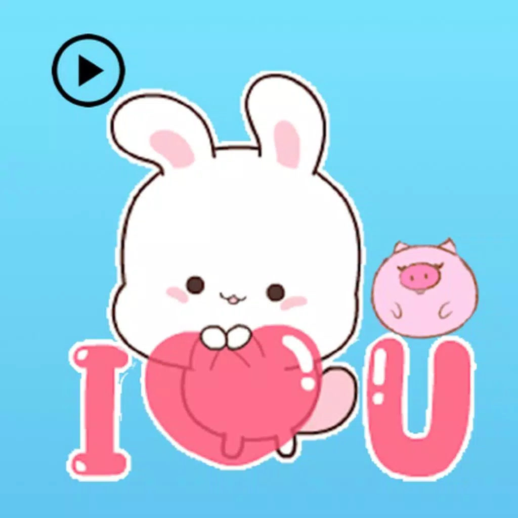 Animated Bunny And Little Pig Animated Bunny And Little Pig