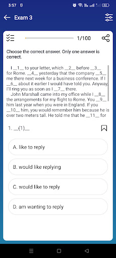 English Grammar Test Screenshots