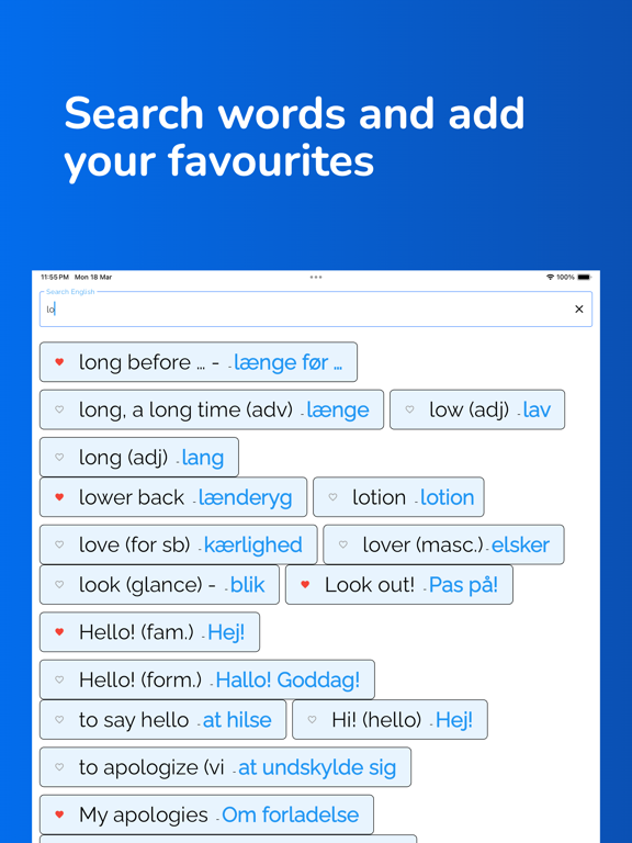 Learn Danish From English iPad Screenshots