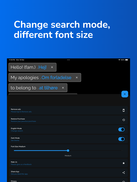 Learn Danish From English iPad Screenshots