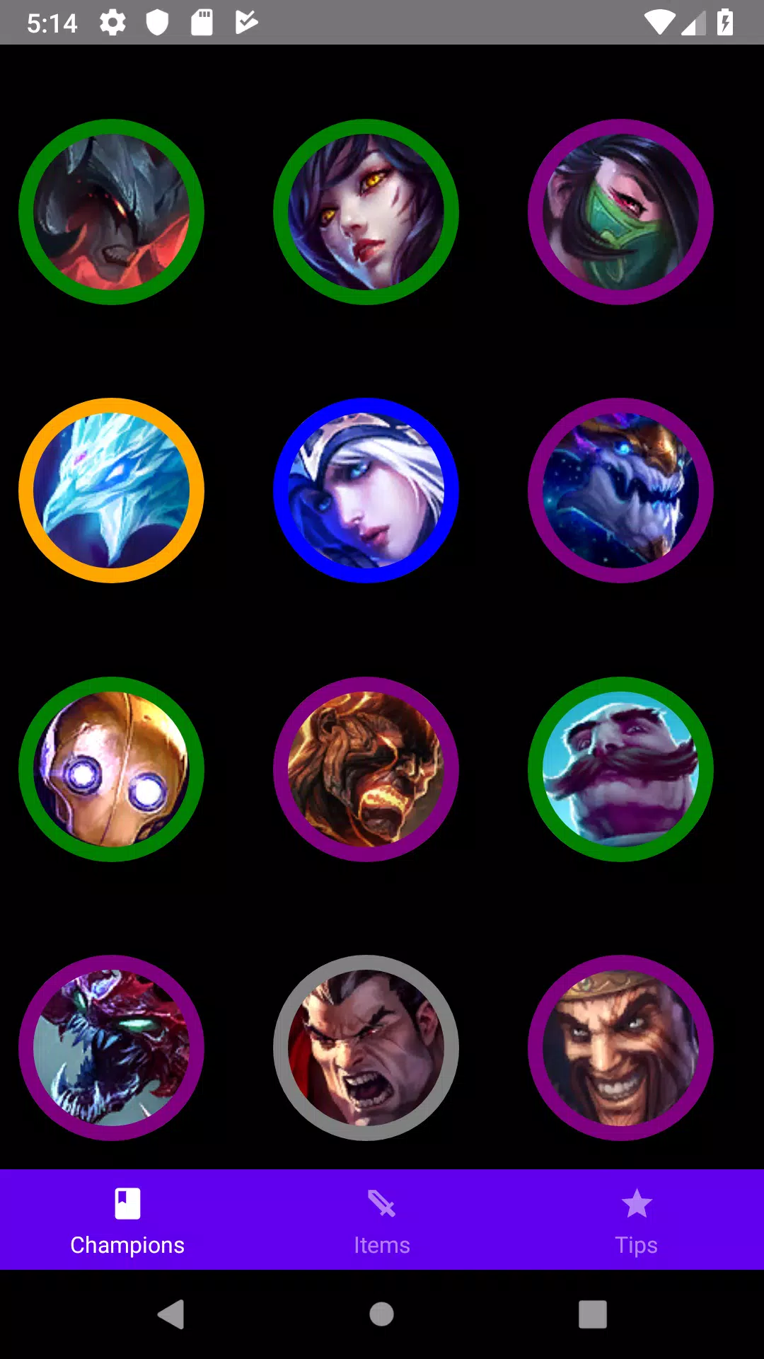 Capturas de tela do Team Fight Tactics Guide