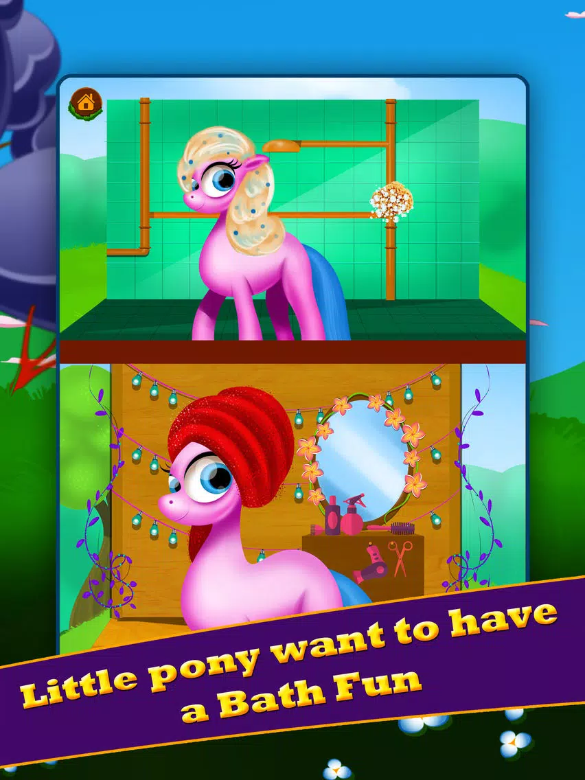 Little Pony Girls Horse Care iPad Screenshots