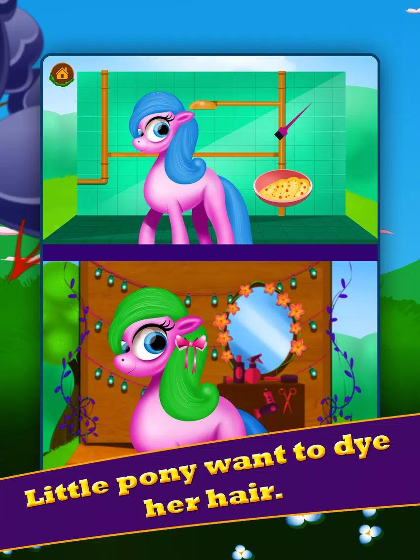 Little Pony Girls Horse Care iPad Screenshots