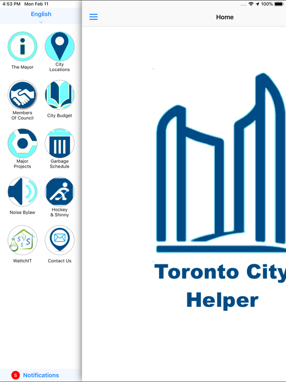 Toronto City Helper App iPad Screenshots