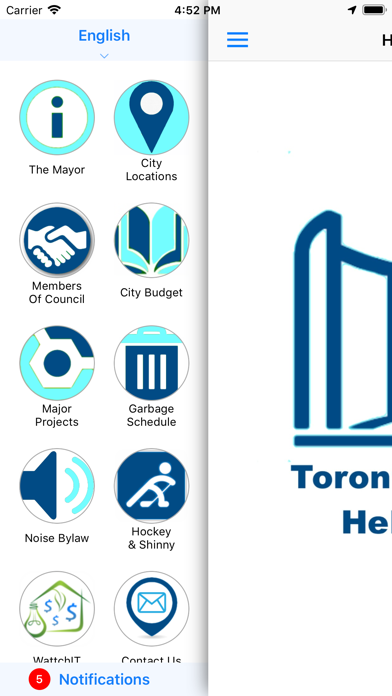 Toronto City Helper App Screenshots
