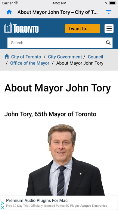 Toronto City Helper App Screenshots