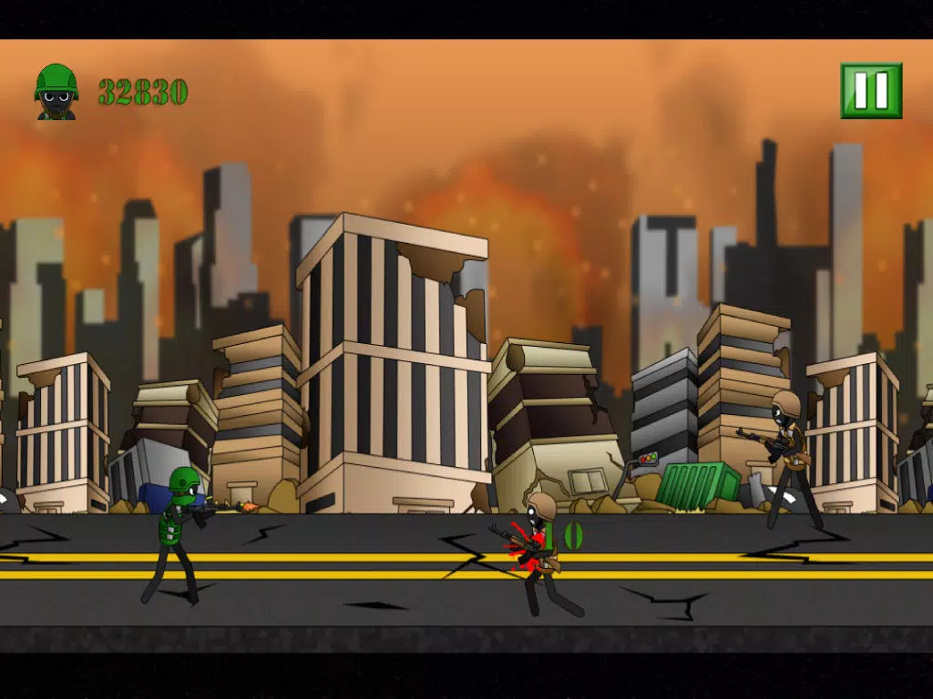 تصاویر Stick-Man City Fight-ing Army Shoot-er iPad 