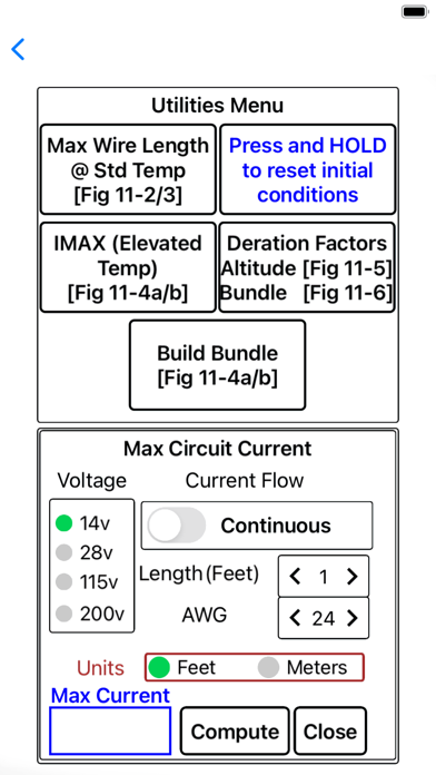 Wire (AWG) Calculator Screenshots