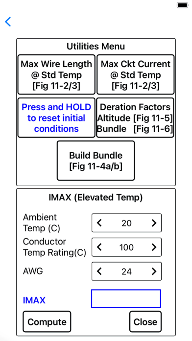 Wire (AWG) Calculator Screenshots
