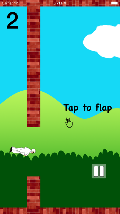 Zrzuty ekranu Flappy Farty Man - Free Wingsuit Flight Game