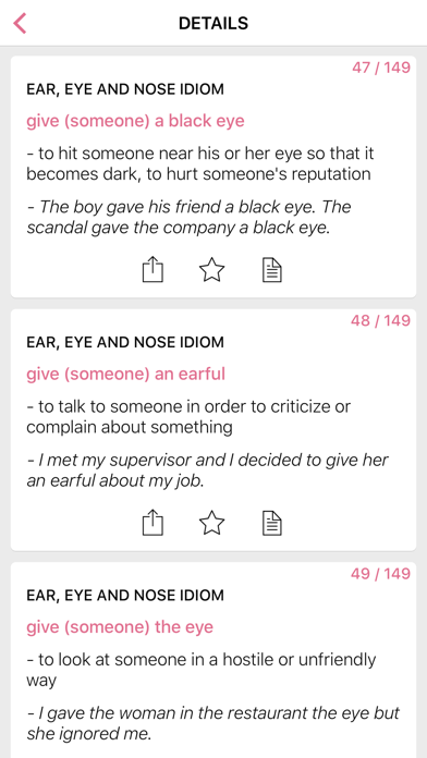 Legal Eyes idioms in English Screenshots