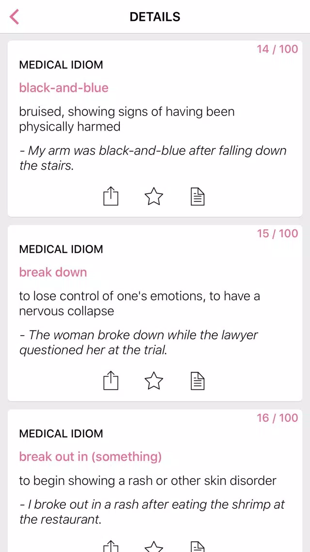 Medical Business idioms in English Screenshots