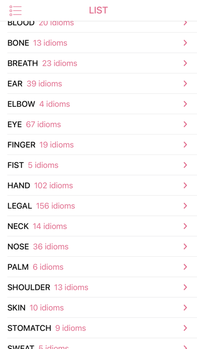 Body Legal idioms in English Screenshots