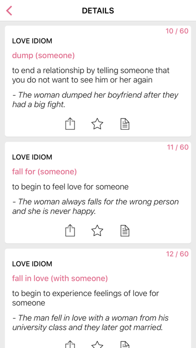 Sports Love idioms in English Screenshots