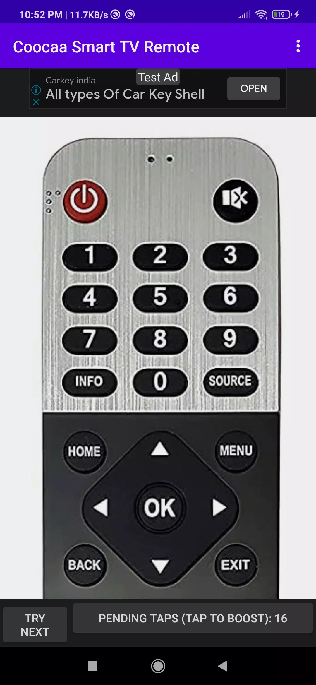 Coocaa Smart TV Remote Screenshots