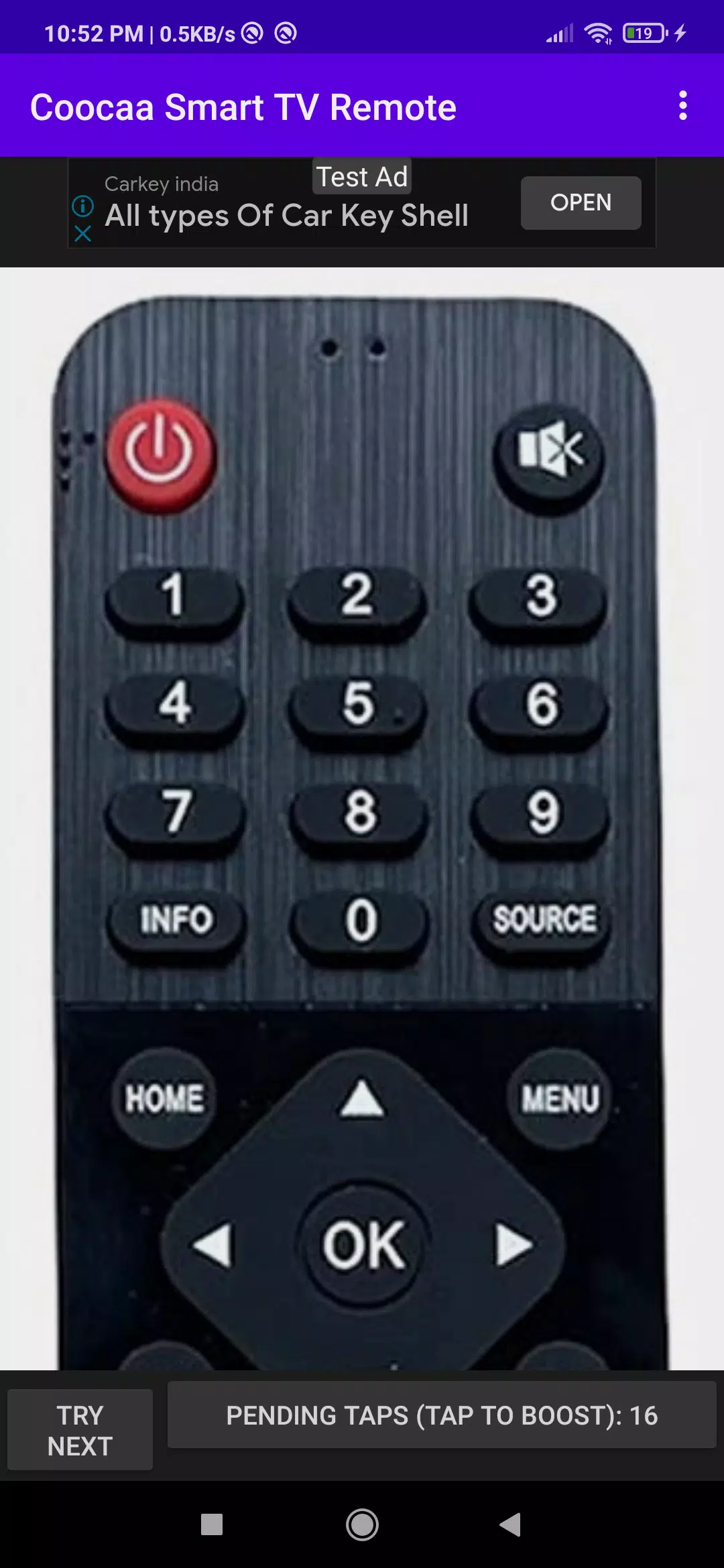Coocaa Smart TV Remote Screenshots