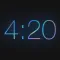 Tijd - large type fullscreen nightstand clock for bad vision