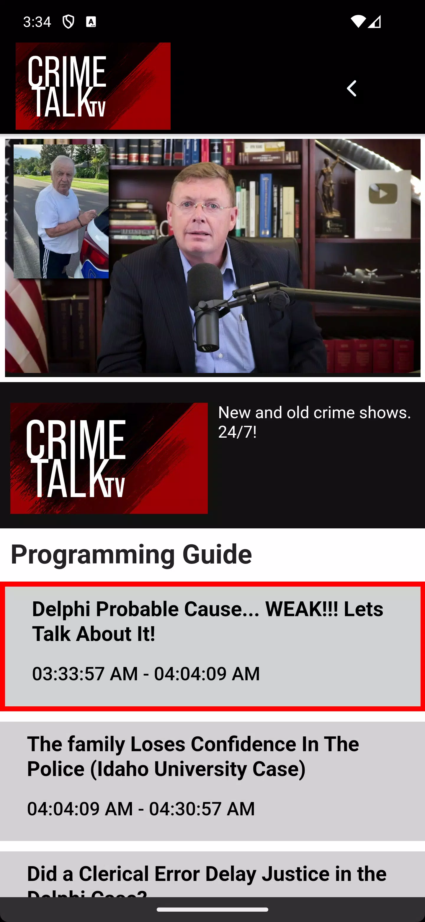 Crime Talk TV Screenshots