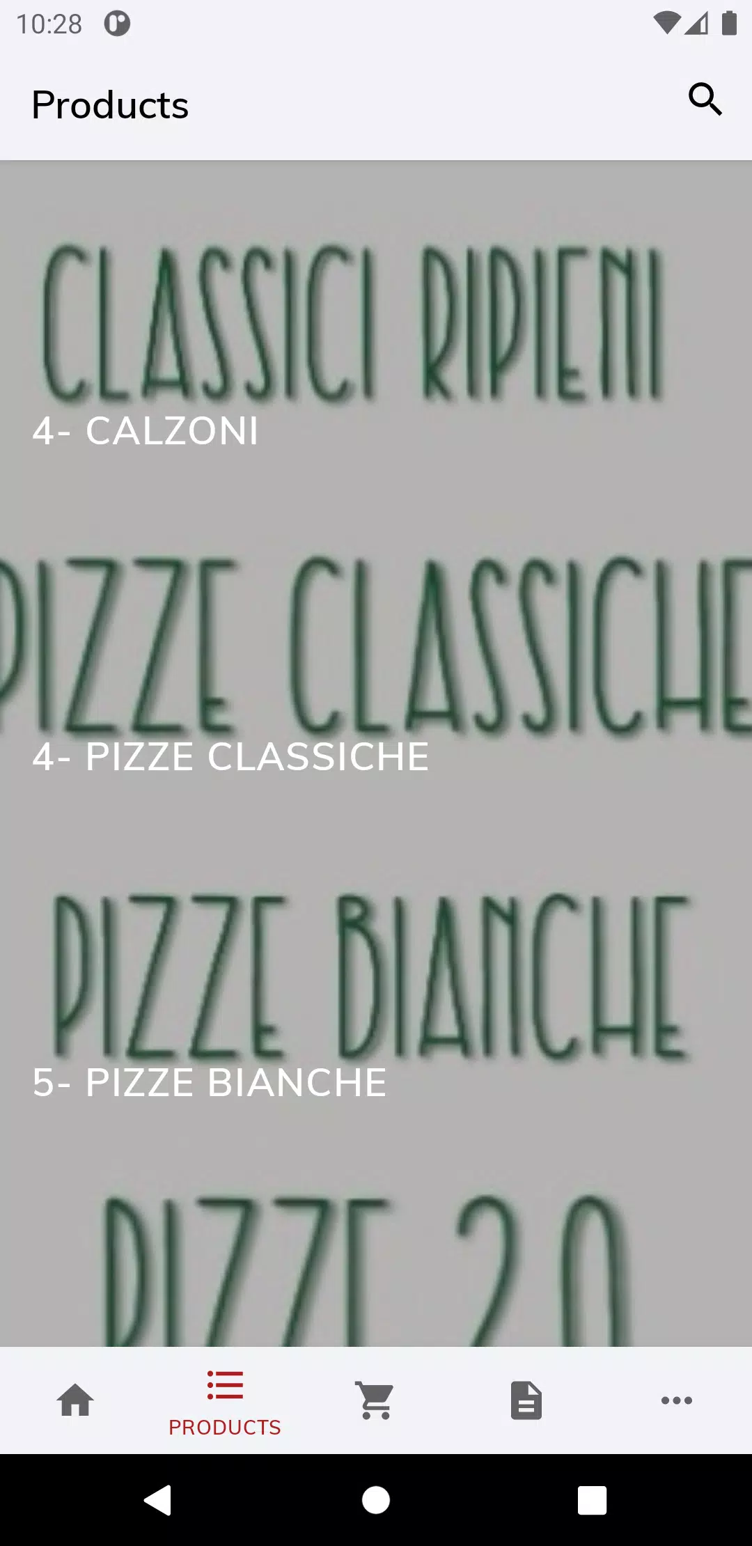 Pizza & Store Screenshots