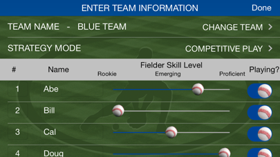 Screenshot di Play Ball Lineup - Youth Baseball and Softball Lineup Maker