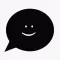 Black! Text and Emoji Stickers for iMessage