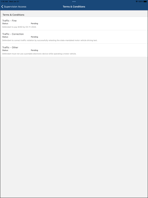 Supervision Access iPad Screenshots