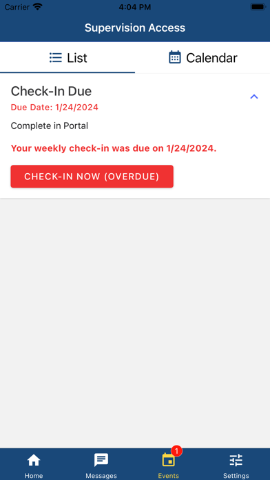 Supervision Access Screenshots