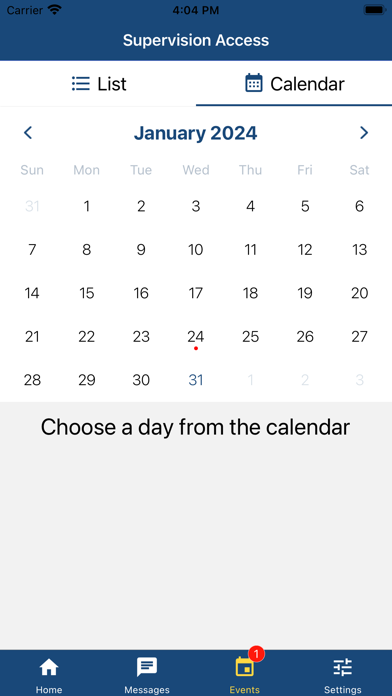 Supervision Access Screenshots
