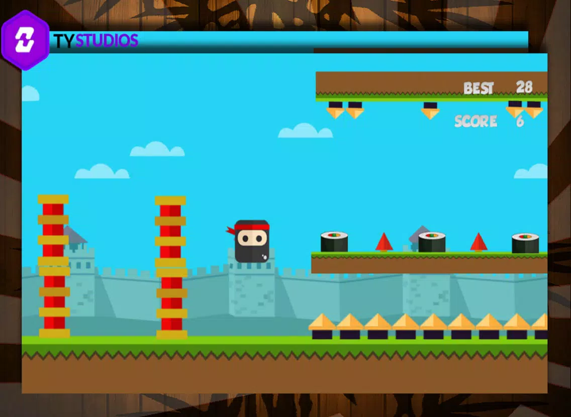 ภาพหน้าจอของ Bouncy Spring Ninja Cube Free iPad 