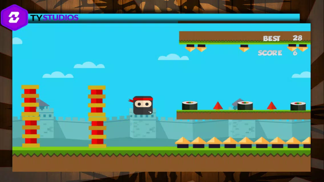 ภาพหน้าจอของ Bouncy Spring Ninja Cube Free