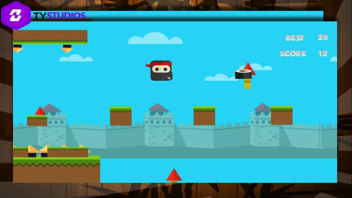 ภาพหน้าจอของ Bouncy Spring Ninja Cube Free
