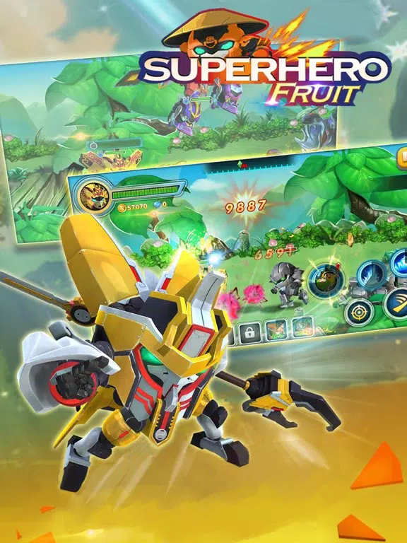 Superhero Fruit: Robot War iPad  Ekran Görüntüleri