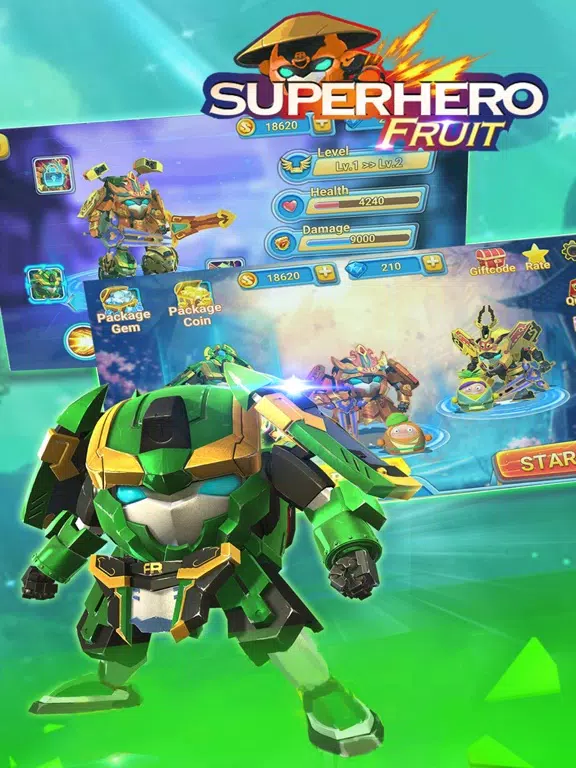 Superhero Fruit: Robot War iPad  Ekran Görüntüleri