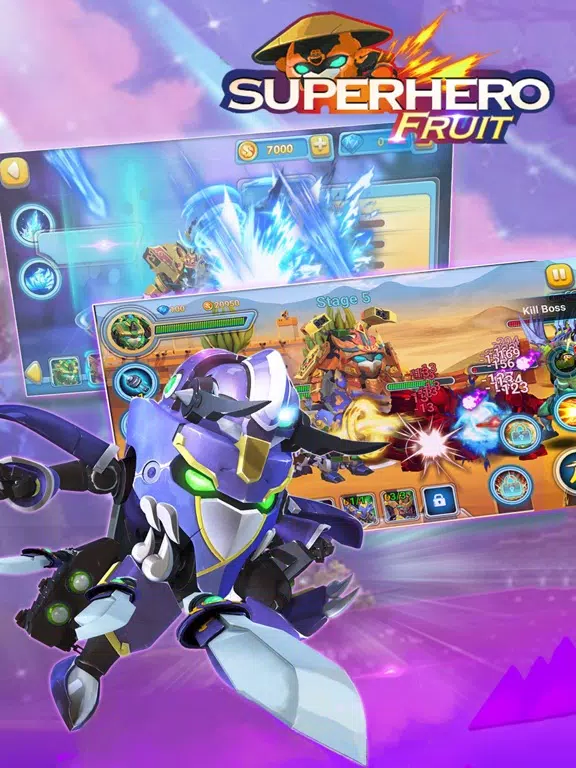 Superhero Fruit: Robot War iPad  Ekran Görüntüleri