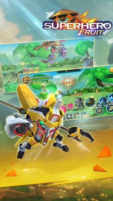 Superhero Fruit: Robot War Ekran Görüntüleri