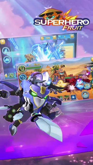 Superhero Fruit: Robot War Ekran Görüntüleri