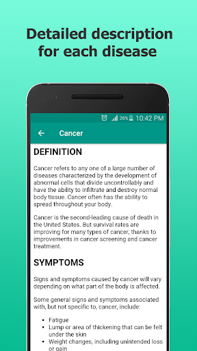 Screenshot di Diseases Dictionary Offline