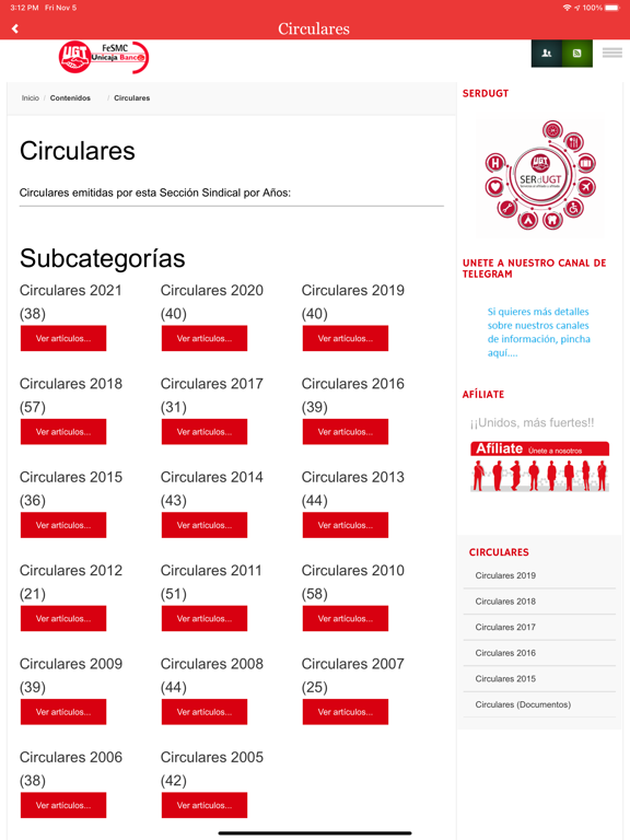 UGT Unicaja Banco iPad Screenshots