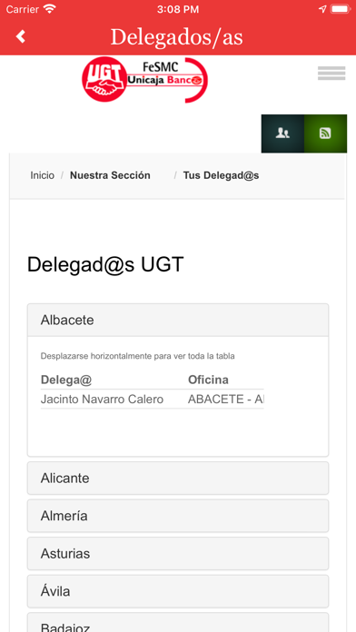 UGT Unicaja Banco Screenshots