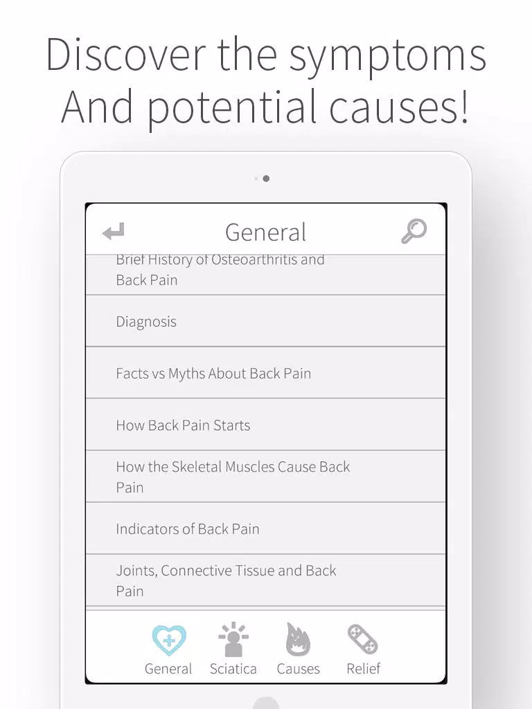 Back Pain - Causes and Relief of Any Chronic Ache or Pains From Damage or Strain iPad Screenshots