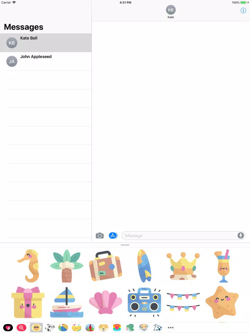 Tangkapan layar Cool Summer Party Stickers iPad