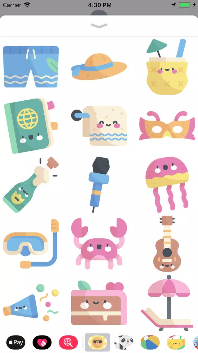 Tangkapan layar Cool Summer Party Stickers