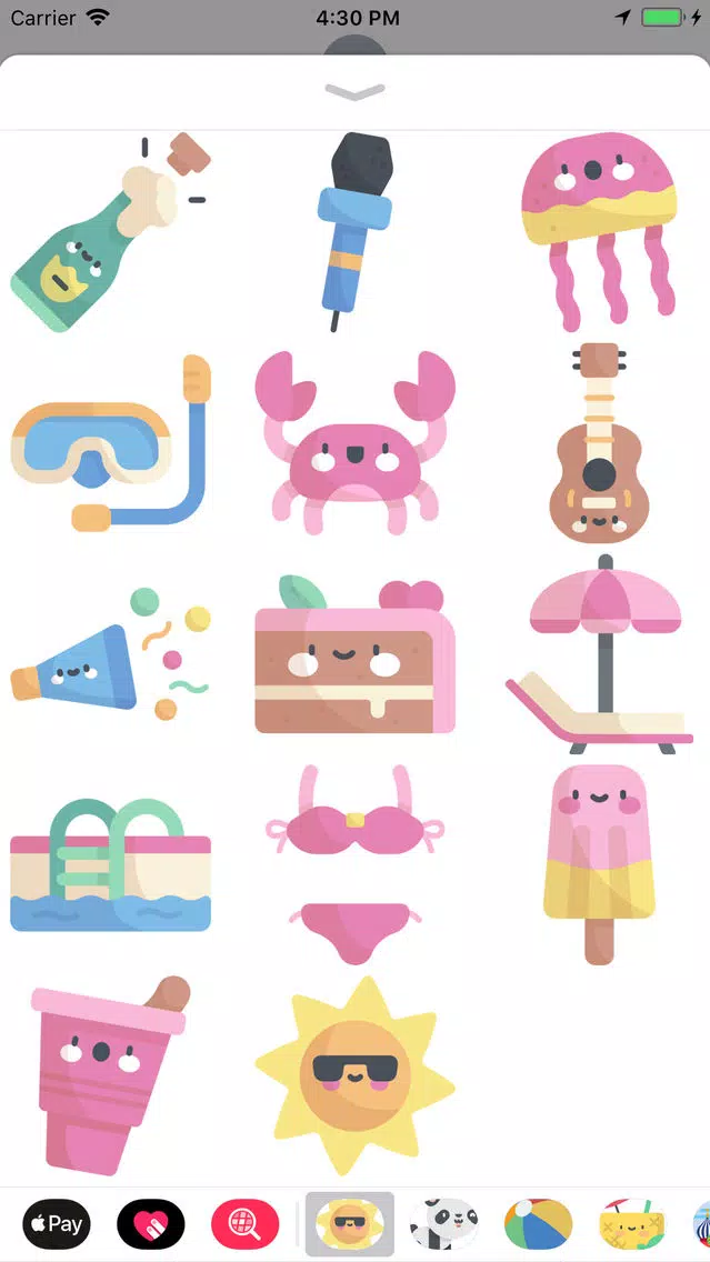 Tangkapan layar Cool Summer Party Stickers