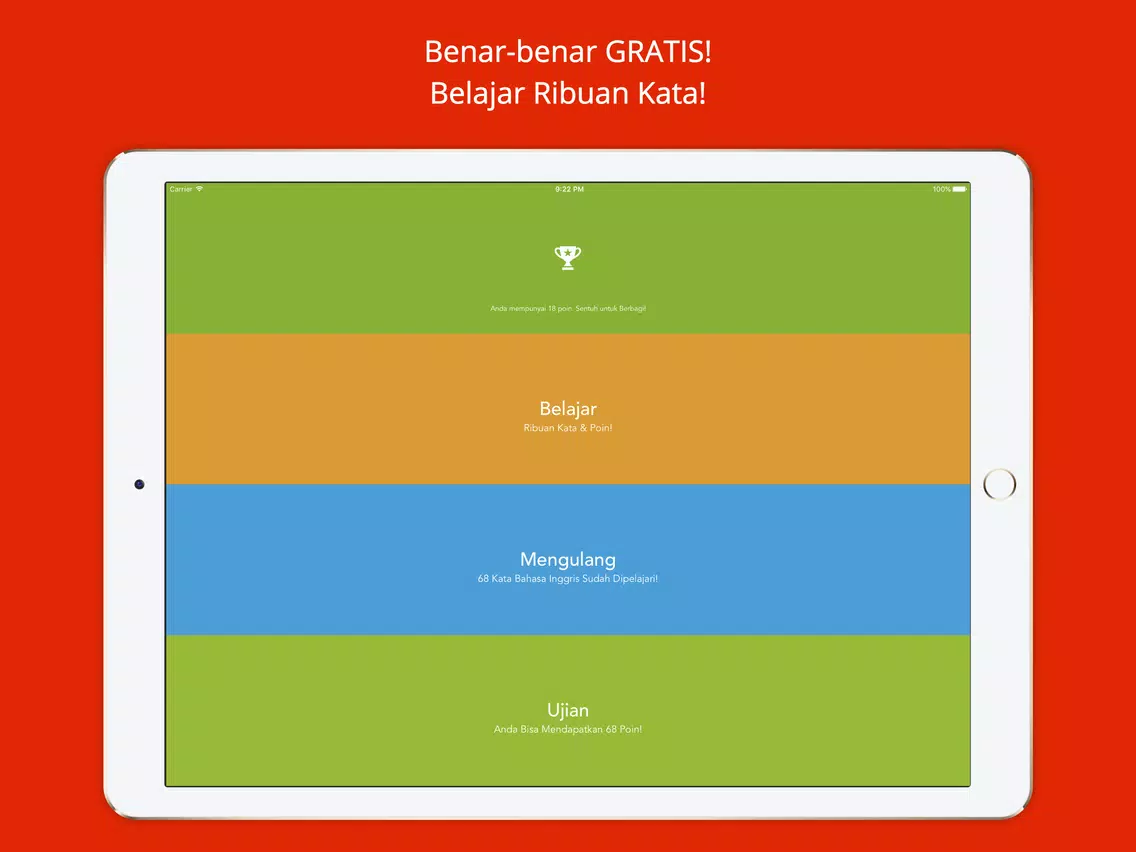 Learn English - Belajar Kosa Kata Bahasa Inggris iPad Screenshots