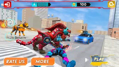 Tangkapan skrin Lion Robot Transform Games