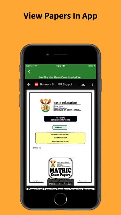 Matric Exam Papers Screenshots