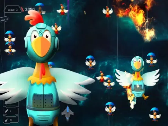 صور Space Chicken Ship: Shooter Galaxy iPad 